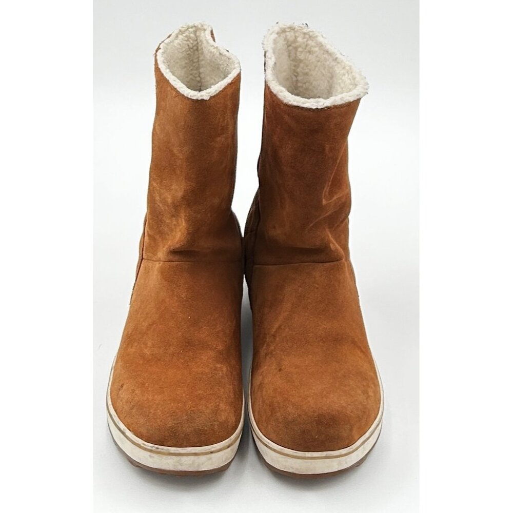 Sorel‎ "Glazy" Boots Women’s US 11 Tan Waterproof Suede Faux-Fur Lined Boots